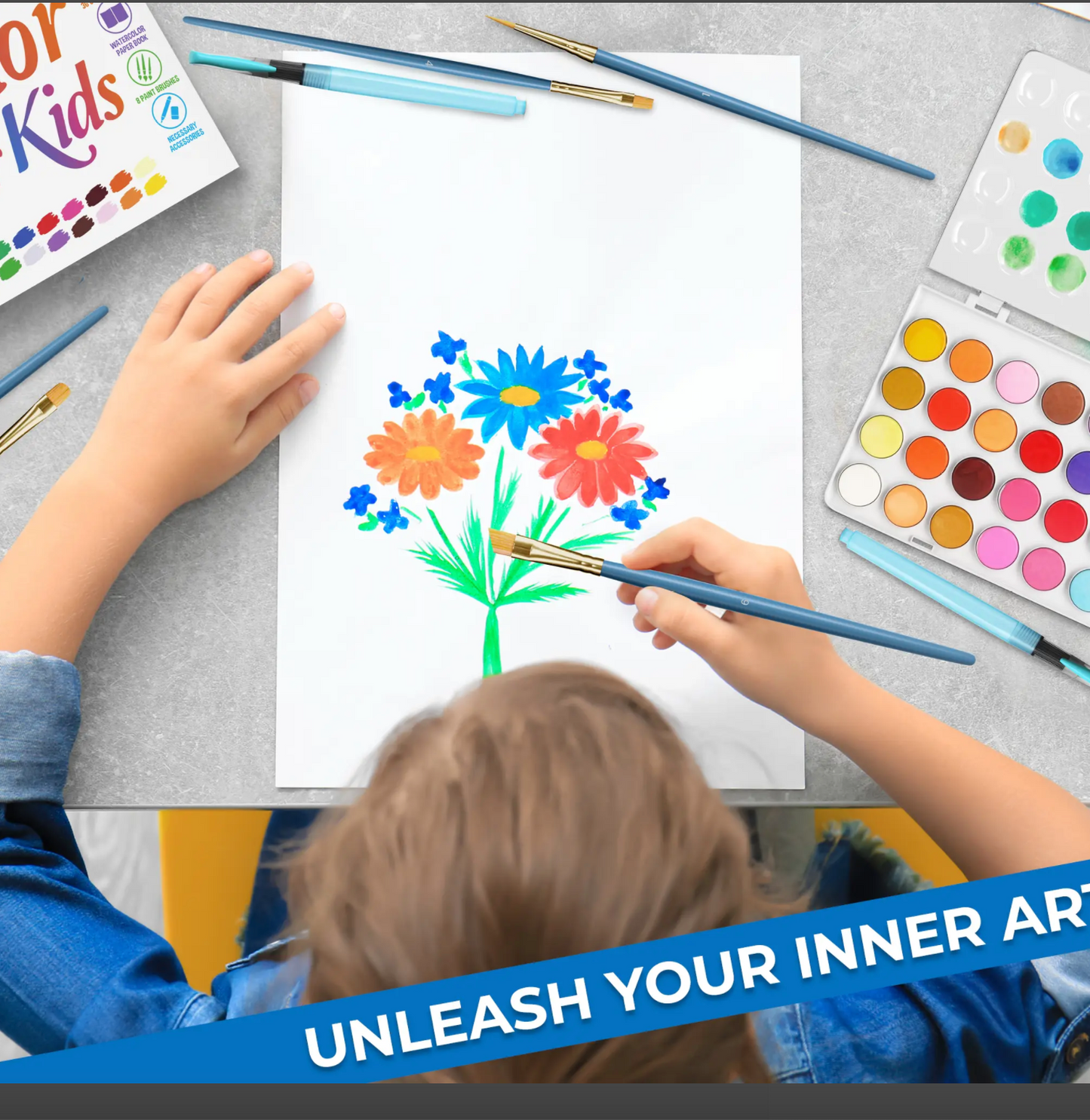 Watercolor Paint Kit for Kids