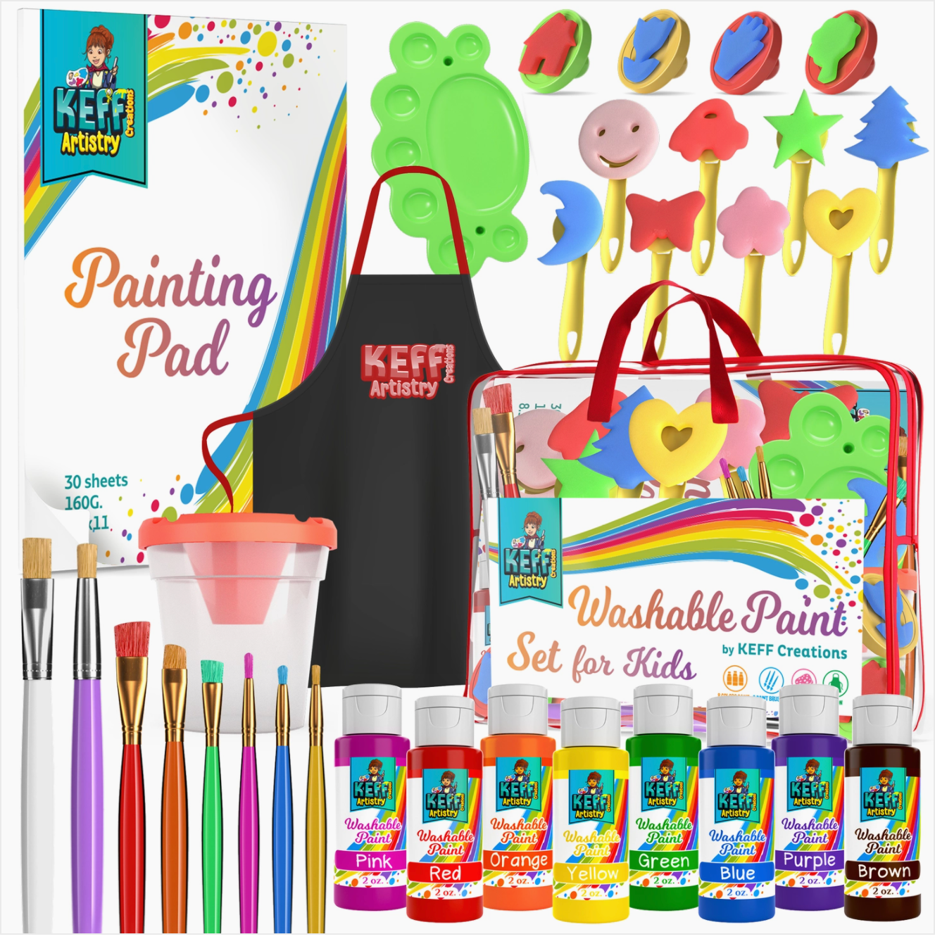 32 Pieces Nontoxic kids Paint Set